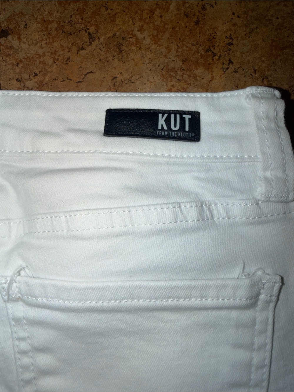 Kut from the Kloth White High-Rise Distressed Jeans - Picture 3 of 5